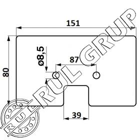 PALETA CAUCIUC GUMA ELEVATOR Z52361 JD